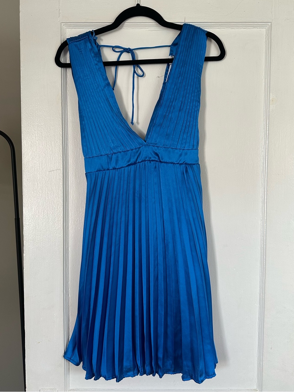 Blue Satin Mini dress